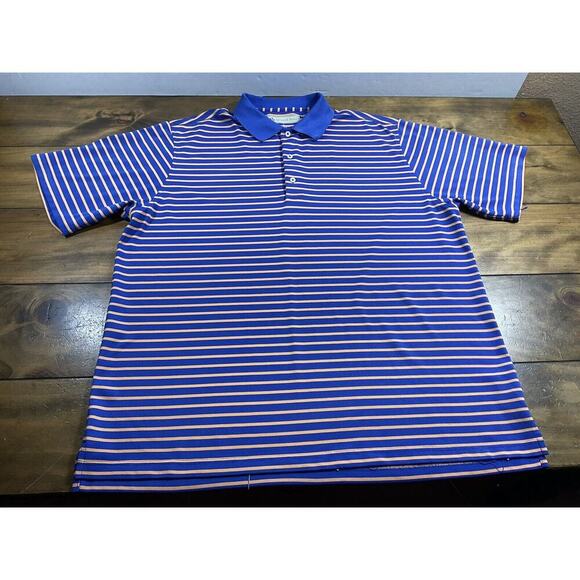 Donald Ross Blue Striped Lightweight Golf Polo Men's Size XL - Picture 1 of 7